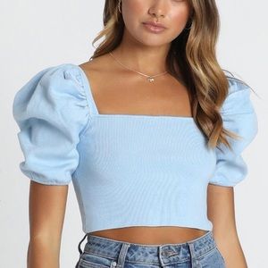 Showpo Blue Knit Top